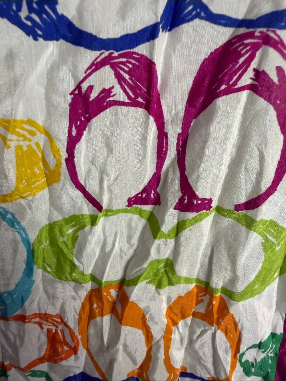 Coach Silk Blend Multicolor Print Square Scarf